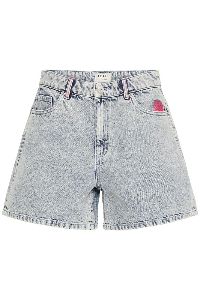 IHLAVENY SHO light blue ichi jeans short strand blauw roze