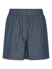 PCMIA HW DENIM SHORTS MM WVN MEDIUM BLUE DENIM pieces jeansshort short elastische tailleband zakken blauw