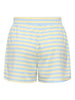 JDYTERRY POCKET SHORTS JRS dark creme cashmere blue short blauw geel gestreept badstof