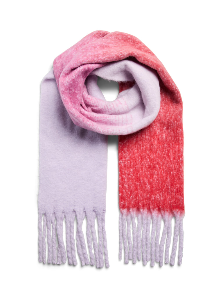 PCBEA LONG SCARF NOOS BC pieces sjaal rood lila roze zacht