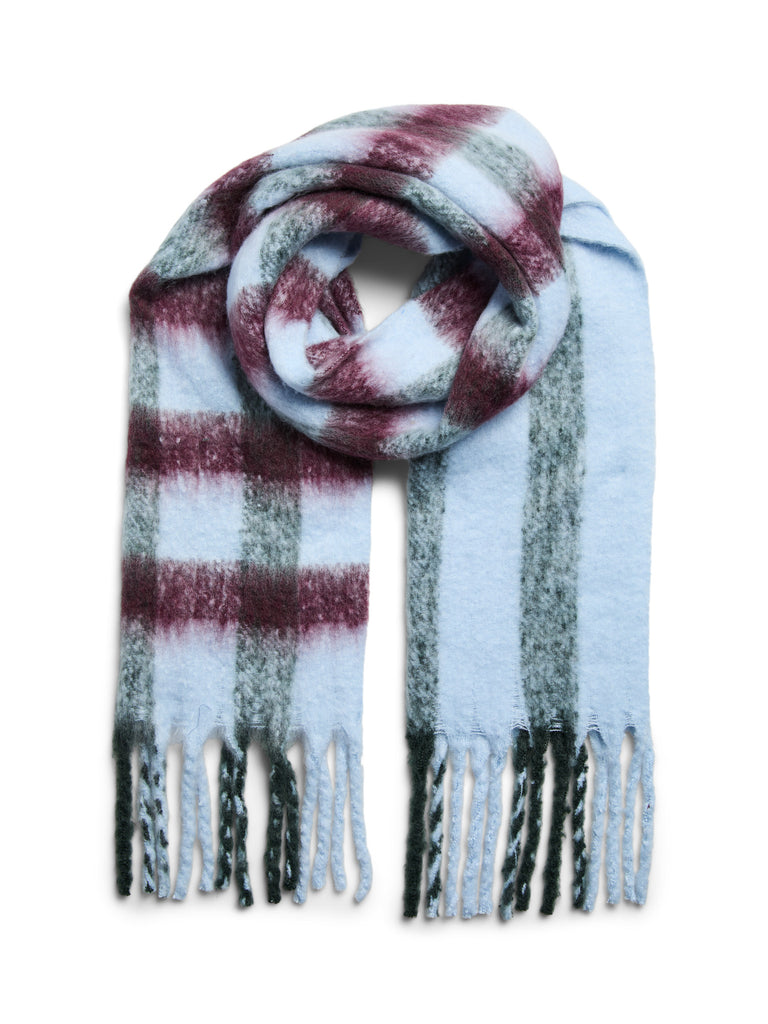 PCBEA LONG SCARF NOOS BC pieces sjaal lichtblauw blauw bordeaux zacht