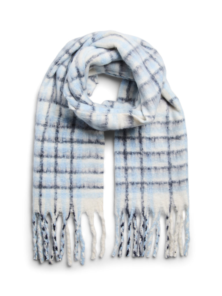 PCBEA LONG SCARF NOOS BC pieces sjaal lichtblauw blauw beige zacht