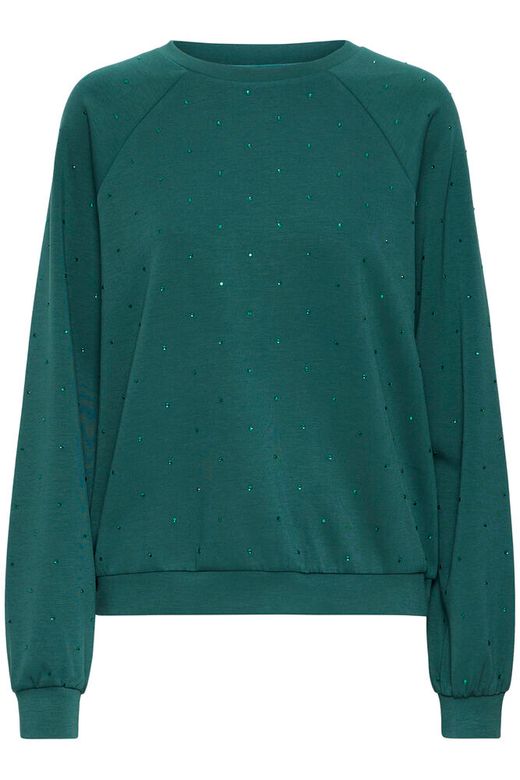 IHAMIAS LS ponderosa pine green ichi sweater glitter groen