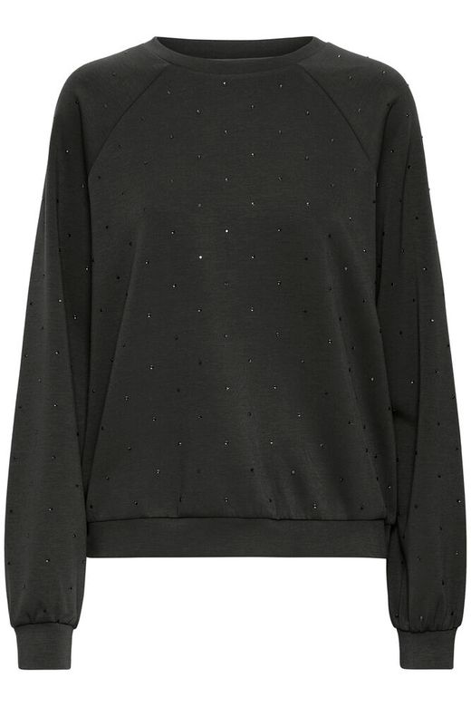 IHAMIAS LS black ichi sweater glitter zwart