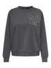 JDYDALLAS LIFE L/S DETAIL SWEAT JRS sweater grijs dark grey glitter silver stone 