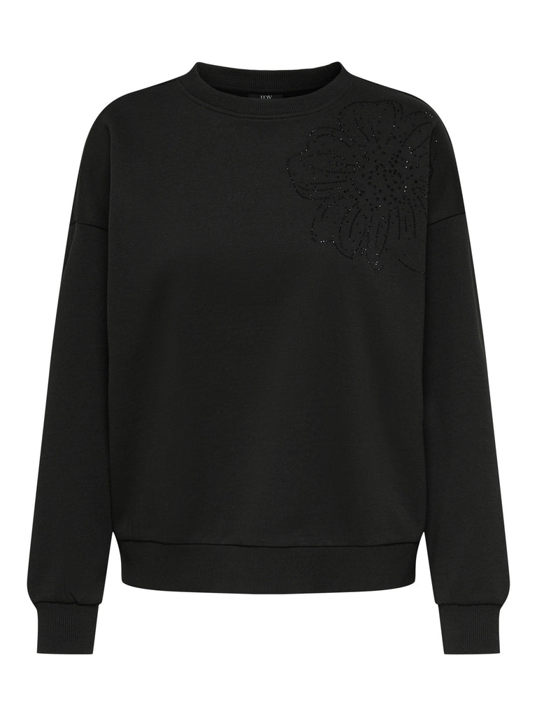 JDYDALLAS LIFE L/S DETAIL SWEAT JRS sweater zwart black glitter stone 