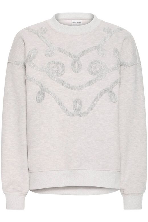 PZISABELLA SWEATSHIRT Light Grey Melange pulz jeans sweater grijs