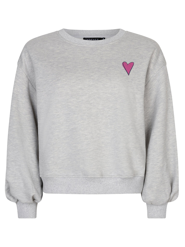 sweater love letter ydence grijs roze