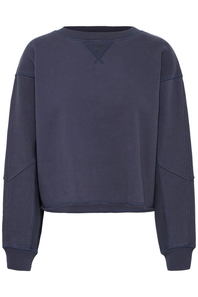 IHMARDES SW2 dark navy blue ichi sweater lange mouwen ronde hals donkerblauw