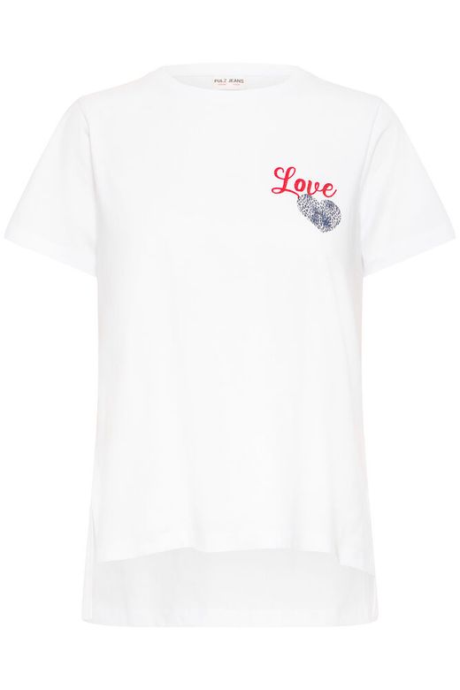 PZALICE TSHIRT bright white pulz jeans t-shirt wit hart love