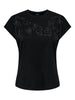 JDYANYA LIFE S/S EMB TOP JRS black t-shirt zwart zilver