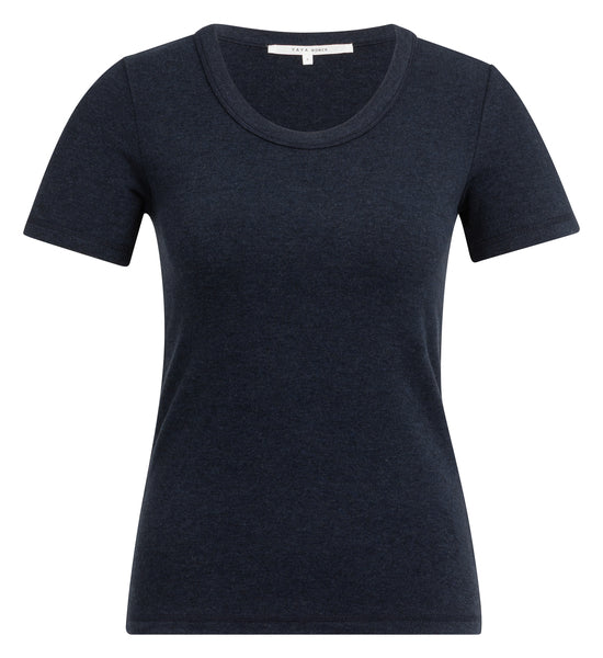 yaya 01-719085-603 navy blazer melange t-shirt donkerblauw