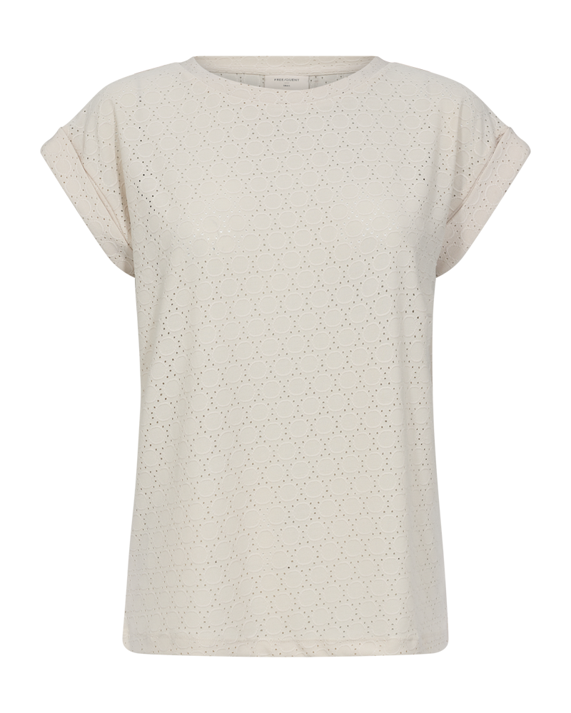 FQblond tee freequent t-shirt moonbeam beige
