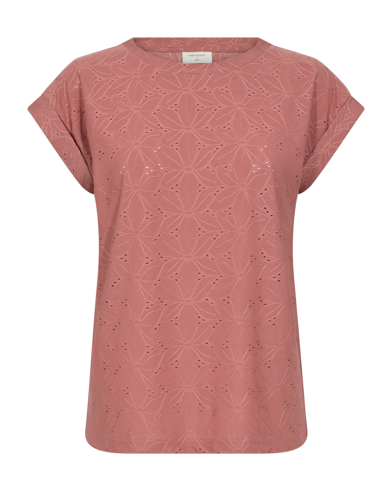 FQblond tee freequent t-shirt light mahogans zalm