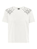 JDYFAROCK S/S STUD TOP JRS cloud dancer wit t-shirt