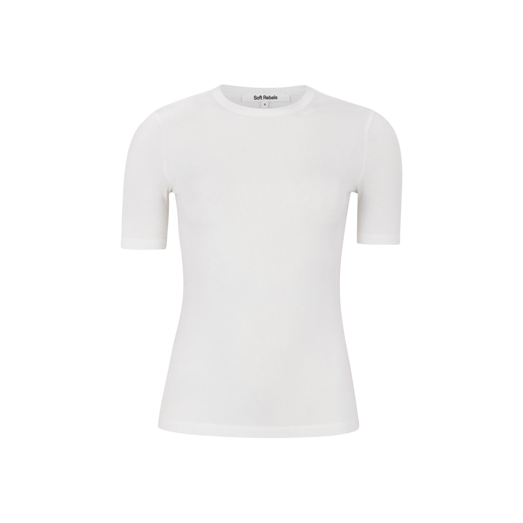 SRFenja SS Top SR423-302 soft rebels t-shirt wit snow white