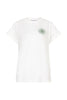 Lofty Manner T-shirt Lilou off white korte mouwen ronde hals wit groen