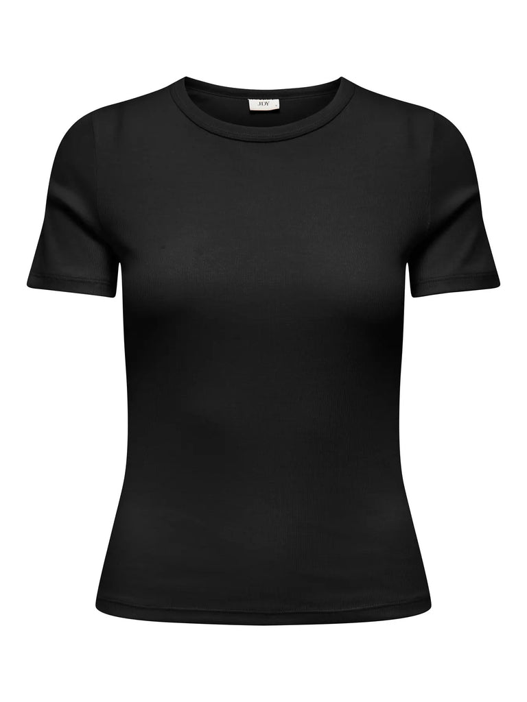 JDYLUCKY S/S O NECK TOP JRS NOOS black