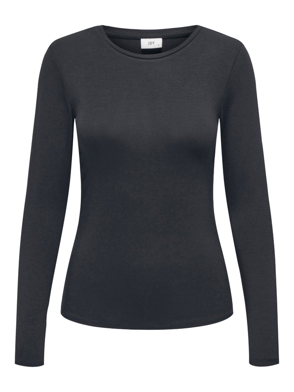 JDYMILA L/S O-NECK TOP JRS NOOS black t-shirt lange mouwen ronde hals zwart