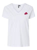 PCnew billy tee emb jrs noos bc bright white comboy hat pieces t-shirt wit v-hals korte mouwen cowboy hoed