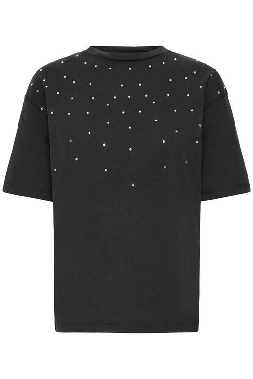 IHPEONIE SS black ichi t-shirt zwart glitter