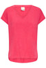 IHrebel SS12 bright rose ichi t-shirt v-hals korte mouwen felroze glitter