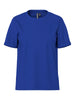 PCRIA SS FOLD UP SOLID TEE JRS NOOS BC mazarine blue pieces t-shirt korte mouwen felblauw ronde hals