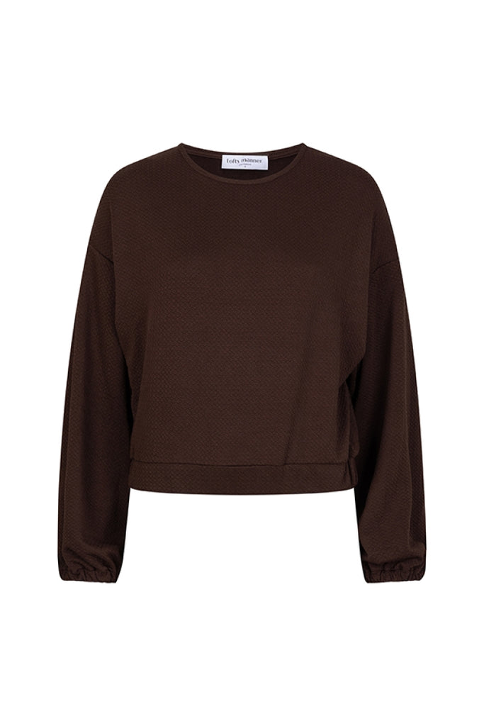Top amala lofty manner donkerbruin dark brown sweater