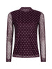 ydence top bailey plum mesh aubergine