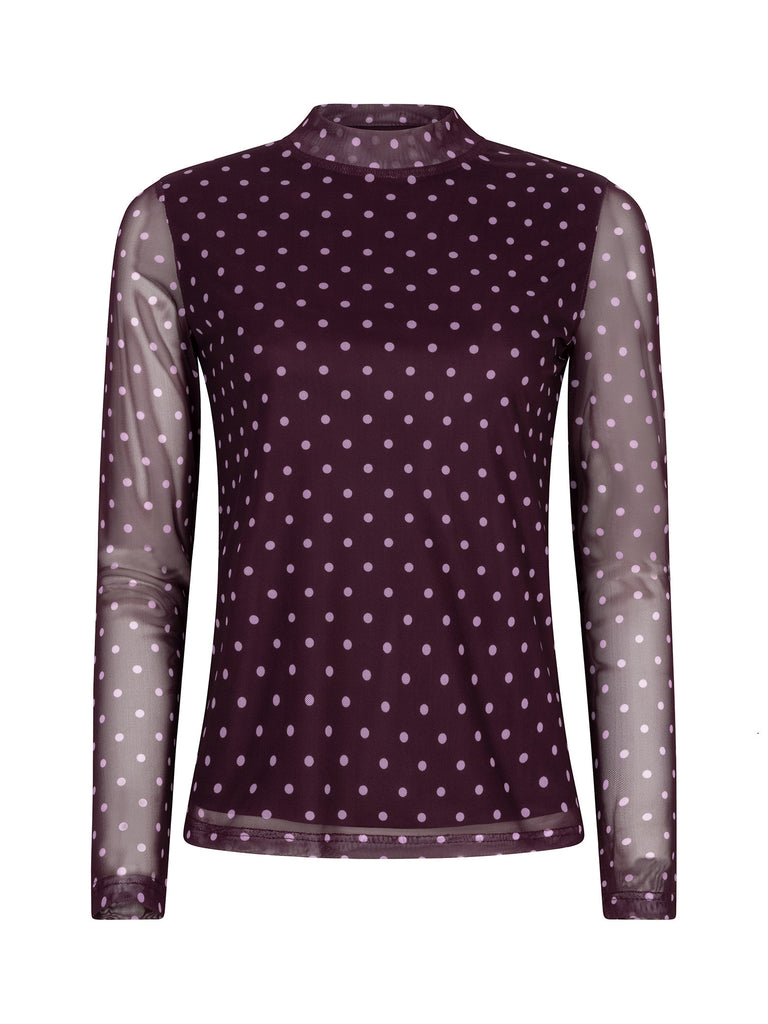 ydence top bailey plum mesh aubergine