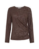 MSCHBrigetti Brigetta Top hot fudge msch copenhagen kant mesh bruin