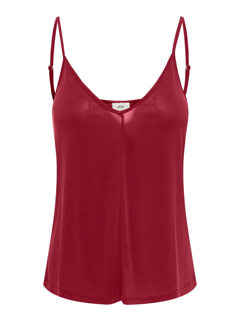JDYBRITT LIFE SINGLET TOP JRS wijnrood top rhubarb