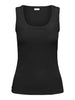JDYDEXTER RIB TANK TOP JRS black mouwloze top zwart
