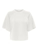 JDYELDORA 2/4 T-SHIRT JRS cloud dancer top halflange mouwen sweater ronde hals wit zacht