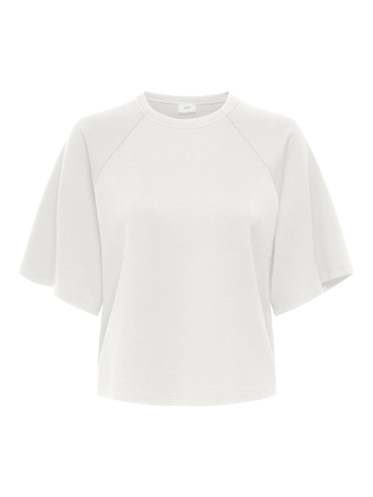 JDYELDORA 2/4 T-SHIRT JRS cloud dancer top halflange mouwen sweater ronde hals wit zacht