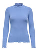 JDYFRANSISKA LIFE L/S HI-NCK TOP JR NOOS ebb and flow top lange mouwen lichtblauw