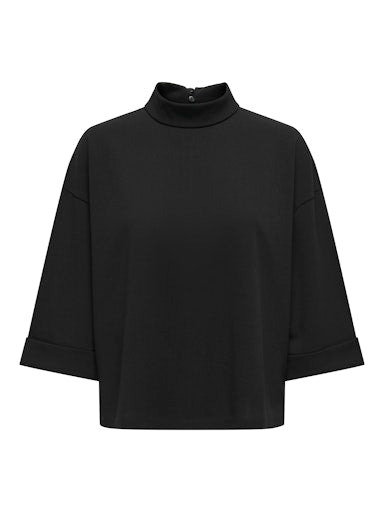 JDYGEGGO LIFE 3/4 HIGHNECK TOP JRS DIA black zwart