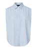 PCGILIA SL SHIRT TOP WVN cashmere blue pieces blouse lichtblauw