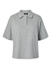 PCGIPPY SS POLO SWEAT JRS BC light grey melange pieces grijs polo top