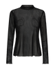 fqiska blouse black freequent doorzichtige top mesh zwart