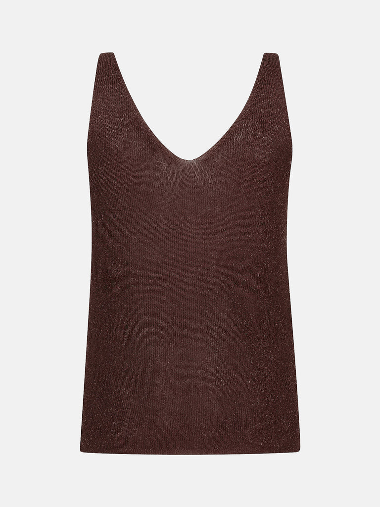 knitted top lux brown ydence