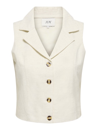 JDYMILAN LINEN S/L WAISTCOAT WVN NOOS oatmeal melange top gilet beige
