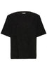 IHnareen short sleeve black ichi top korte mouwen ronde hals zwart glitter