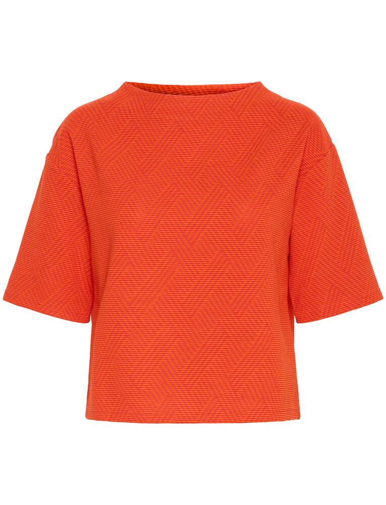 IHobia ss red ichi top ronde hals halflange mouwen korte mouwen oranje rood