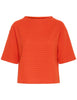 IHobia ss red ichi top ronde hals halflange mouwen korte mouwen oranje rood