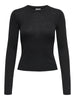 JDYPLUM LUREX L/S O-NECK PULLOVER KNT black top glitter lange mouwen ronde hals zwart