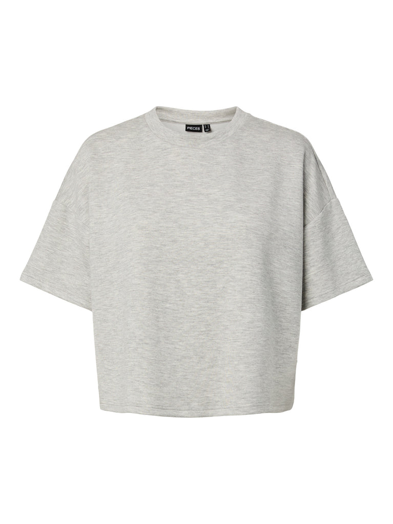 PCPOLLY 2/4 SWEAT PWP JRS BC light grey melange pieces