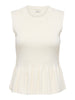 JDYRHEA S/L O-NECK PEPLUM TOP KNT cloud dancer peplum-top wit