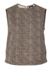 PCSALUME SL DENIM TOP leopard pieces