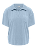JDYTERRY S/S COLLAR TOP JRS top polo badstof blauw gestreept